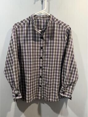 Womens Unbranded Long Sleeves Plaid Shirt Buttons Up Multicolor
